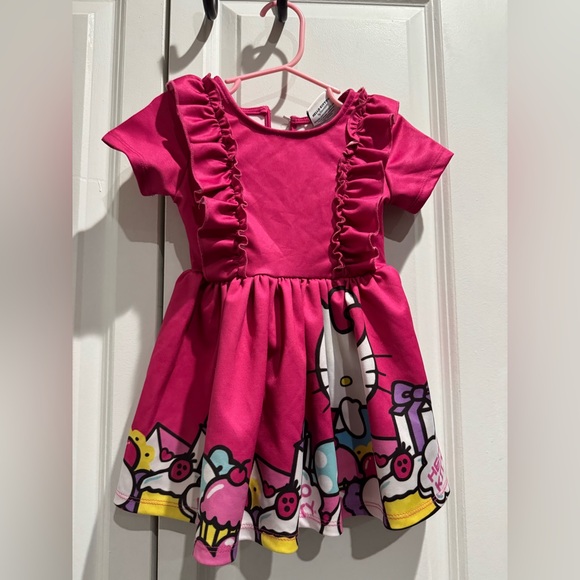 Hello Kitty Fuchsia Ruffle Dress - Picture 3 of 3